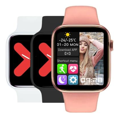Imagem de Smartwatch Relógio Rosa Inteligente IOS e Android Envio Imediato