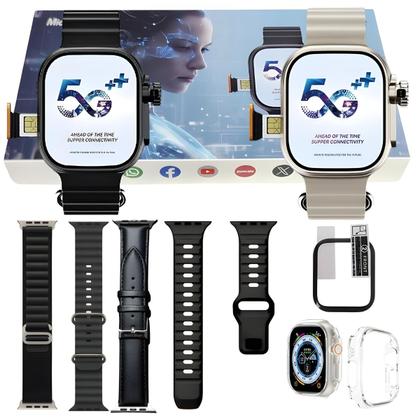 Imagem de Smartwatch Ultra 3 Ai Chip 5g Câmera Wifi 16gb Relogio Inteligente Lançamento Kit 4 Pulseiras