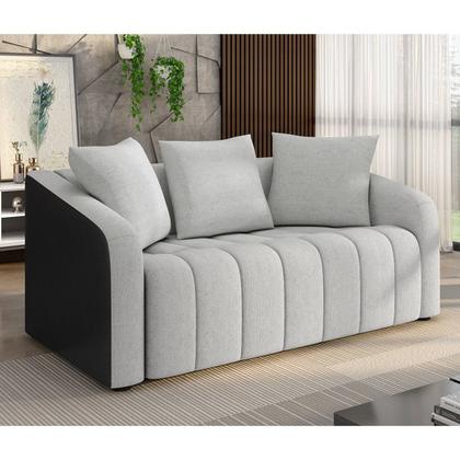 Imagem de Sofá 02 Lugares com Assento Fixo e Encosto com Almofadas Soltas Sidney