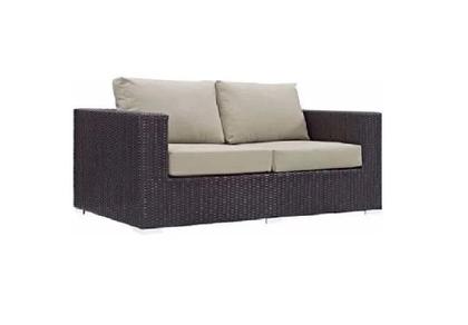 Imagem de Sofá 2 Lug. Em Fibra Sintética E Alumínio Para Area Externa