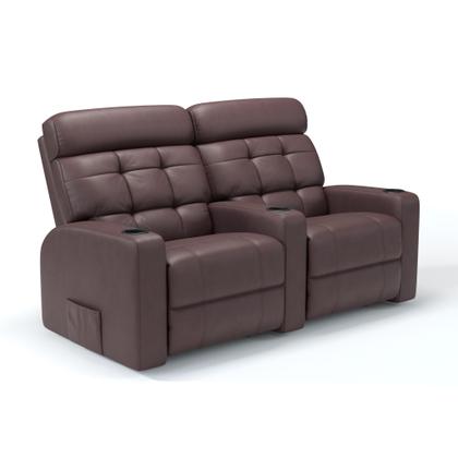 Imagem de Sofá 2 Lugares Reclinável Elétrico Massageador em Couro Bovino Linha Cinema Sala de estar
