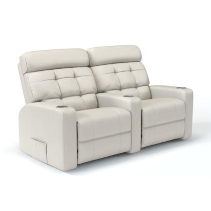 Imagem de Sofá 2 Lugares Reclinável Elétrico Massageador em Couro Bovino Linha Cinema Sala de estar
