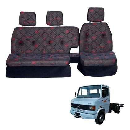 Imagem de Sofá Cama Banco Completo Mercedes 710 / 912 / 914 Vermelho