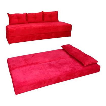 Imagem de Sofá Cama Multiuso Vermelho Liso