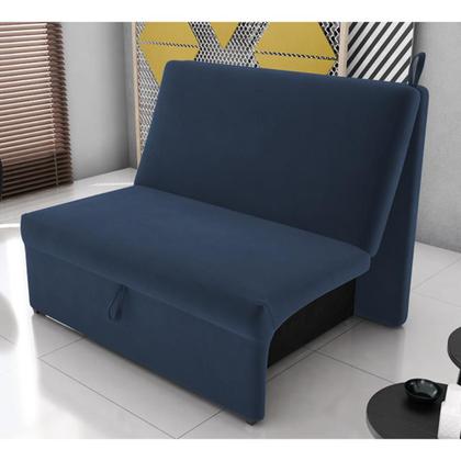 Imagem de Sofá Cama para Descanso Alice Suede Azul