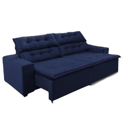Imagem de Sofá Concept 2,50 metros Retrátil e reclinavél com Molas Suede Light Azul - Sofá na Web