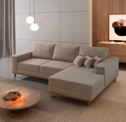 Imagem de Sofá Cronos 03 Metros Chaise Lado Direito Meu Sofá Online