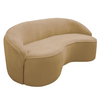 Imagem de Sofá Curvo Montserrat 150cm 02 Lugares Bouclé Camel - Nexta Casa