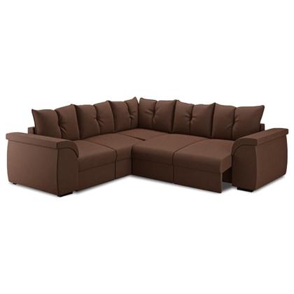 Imagem de Sofá de Canto 5 Lugares com Retrátil Qatar Suede Marrom