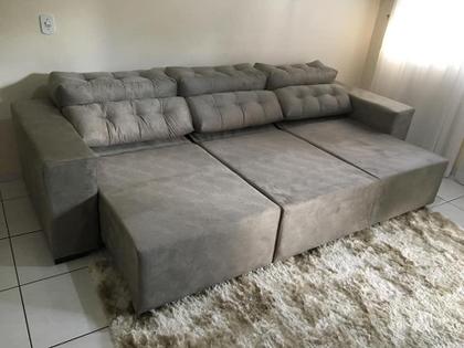 Imagem de Sofa Dois Lugares 2,50 Metros Retratil e Reclinavel Rick Capuccino