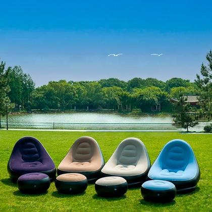 Imagem de Sofá Inflável Leve Portátil Com Encosto Para Relaxar