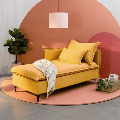 Imagem de Sofá Modular Chaise Braço Lateral com Pé Metal Sôma CabeCasa MadeiraOriginals