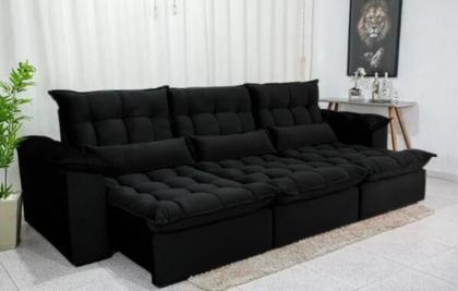 Imagem de Sofá Retrátil e Reclinável Ipanema 2,10m em Tecido Veludão C/ 03 Módulos Montagem Inclusa