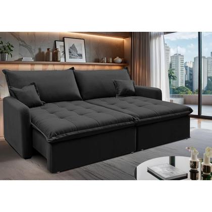 Imagem de Sofá Sem Caixa Retrátil 2,00m SoftGel Luna. Velusoft Cama inBox