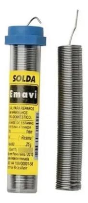 Imagem de Solda Estanho Para Eletrônica Tubo 25g 1mm N/A Emavi