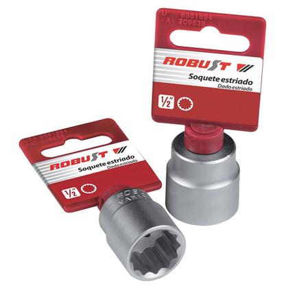 Imagem de Soquete Estriado Encaixe de 1/2" 15 mm Robust
