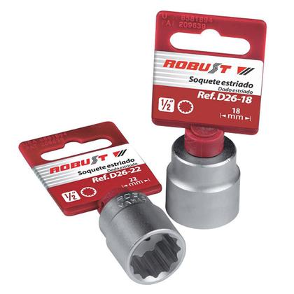 Imagem de Soquete Estriado Encaixe de 1/2" 24 mm Robust