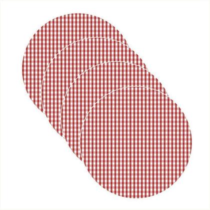 Imagem de Sousplat Xadrez Vermelho