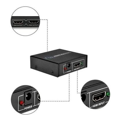 Imagem de Splitter 1X2 Distribuidor De Sinal Hdmi 3D Duplicado Tv