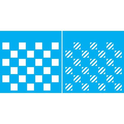 Imagem de Stencil Opa Duplo 14 X 14 cm - Xadrez - 2028