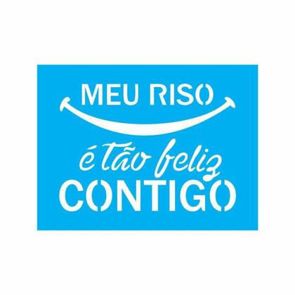Imagem de Stencil Tamako Meu Riso É Tão Feliz - 15X20Cm - Ref 8590