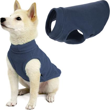 Imagem de Suéter para cães Gooby Stretch Fleece Colete Azul Índigo para cães pequenos