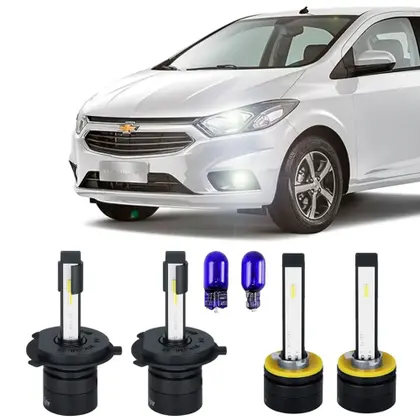 Imagem de Super Led Farol Baixo Alto Milha Onix Prisma 2013 Até 2019