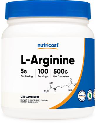 Imagem de Suplemento Nutricost L-Arginina em pó 500g 100 porções