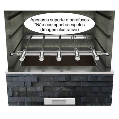 Imagem de Suporte Ajustável Inox para 5 Espetos