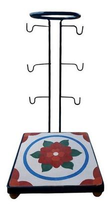 Imagem de Suporte Coador Café Ferro Ladrilho Rústico