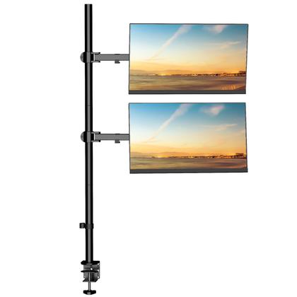 Imagem de Suporte de mesa para monitor WALI Dual, empilhado verticalmente, 32"