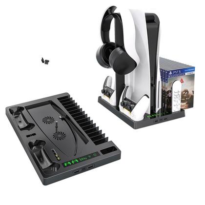 Imagem de Suporte Multifunção Cooler Carregador 3 USB Compatível Com PlayStation 5 Digital Ultra Base
