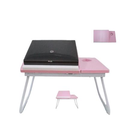 Imagem de Suporte Notebook Mesa Em Madeira Cama Ajustavel Multifuncional Sofa Apoio Home Office Dobravel Rosa