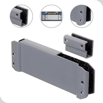 Imagem de Suporte Para Fixar Mola Aerea Porta de Vidro até 10mm Prata A530 Soprano