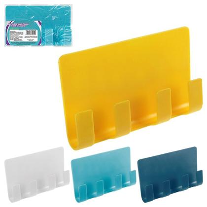 Imagem de Suporte Parede Multiuso c/ Ganchos Pendurar Carregar Celular