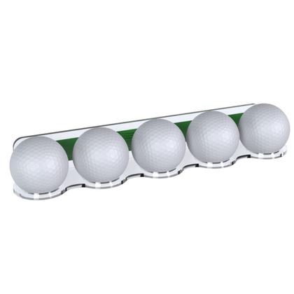 Imagem de Suporte Stand Expositor De Parede Para Até 5 Bolinhas Bolas De Golfe Golf