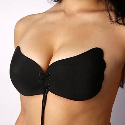 Imagem de Sutia Adesivo Invisivel Push Up Silicone Ajustavel Tamanho PUSH UP - C -G - Preto