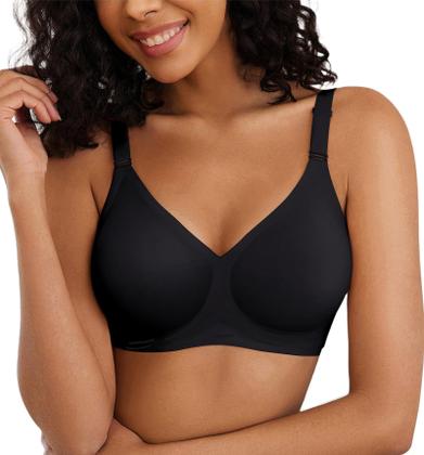 Imagem de Sutiã Avidlove Wireless Seamless Pushup, cobertura total, preto