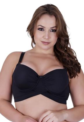 Imagem de Sutiã Plus Size Cruzado Alça Grossa Reforçada Bojão - c7 ALICE