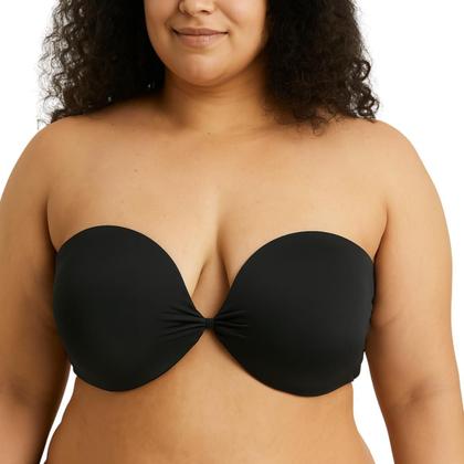 Imagem de Sutiã Top Decote Plus Size Reforçado Sem Alças Com Aro e Bojo Corpo Nú - Corpo Nu