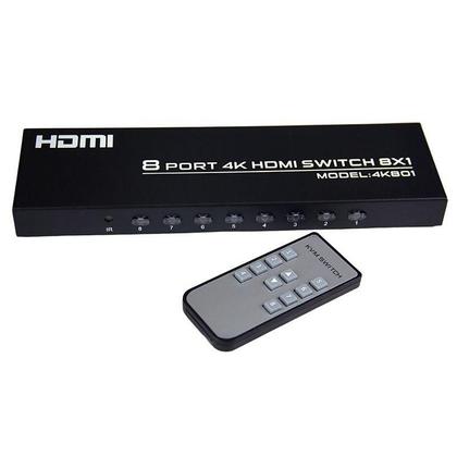 Imagem de Switch HDMI 8x1 4K Com Controle Remoto