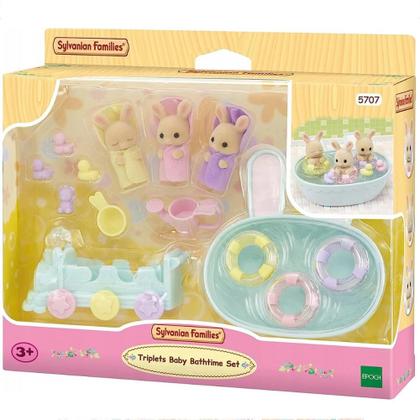 Imagem de Sylvanian families conjunto hora do banho trigemeos epoch