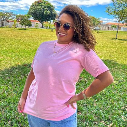 Imagem de T-SHIRT GOLA O FEMININA BASIC 100% ALGODÃO LISA Varias Cores Envio Imediato