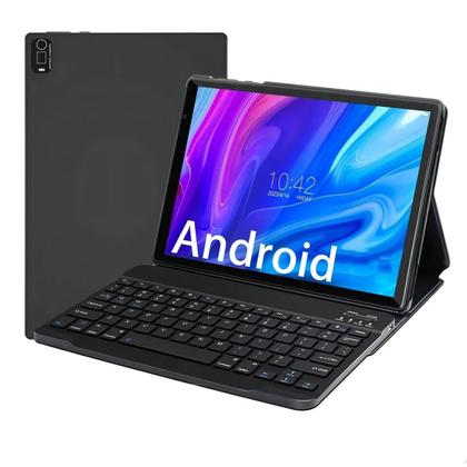 Imagem de Tablet E1035 10.1 256GB 8GB RAM Bateria 6000mAh, Android 8, Octa Core, Câmera 13MP Dual Chip com Capa e Teclado para Estudos e Trabalho