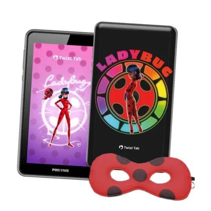 Imagem de Tablet Infantil Positivo ladybug Twist Tab+ Wi-Fi Tela 7 64GB+2GB ram Android 11 Go Edition Proteção