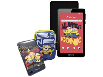 Imagem de Tablet Positivo Twist Tab Minions+ com Capa 2GB RAM 64GB 7" Android 11 GO Edition Wi-Fi