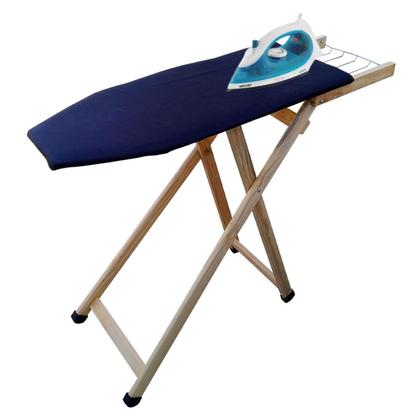 Imagem de Tábua De Passar Roupas Estampas Floridas Com Pés Dobrável De Madeira Suporte De Ferro