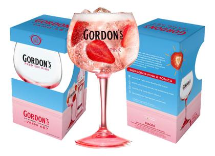 Imagem de Taça Gordon's Pink De Gin Personalizada Vidro 600ml