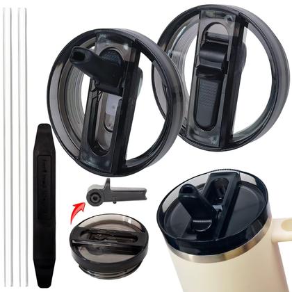 Imagem de Tampa de canudo dobrável removível de 1200 ml, pacote com 2 unidades para Stanley