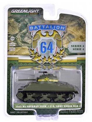 Imagem de Tanque M4 Sherman U.S Army 1943 WW2 Greenlight 1/64